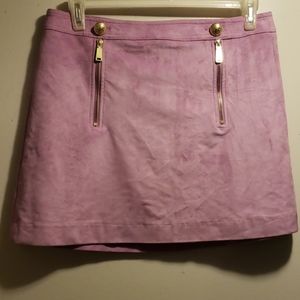 Purple suede express mini skirt